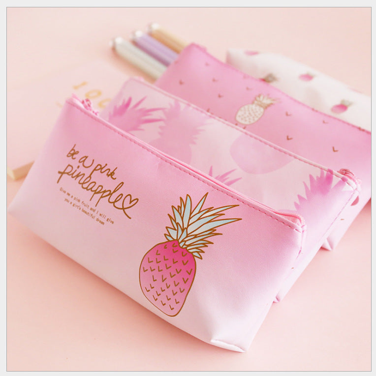 Pink Pineapple Zipper Pouches