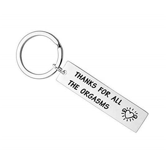 Stainless Steel Keychain Couple Black Humor Gift