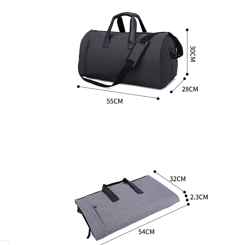 Large-capacity travel bag portable cylinder folding suit bag