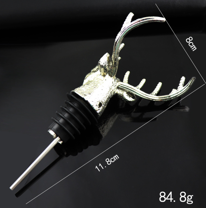Stainless Steel Stag Head Wine Pourer