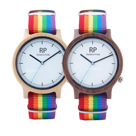 Rainbow Retro Wooden Watch