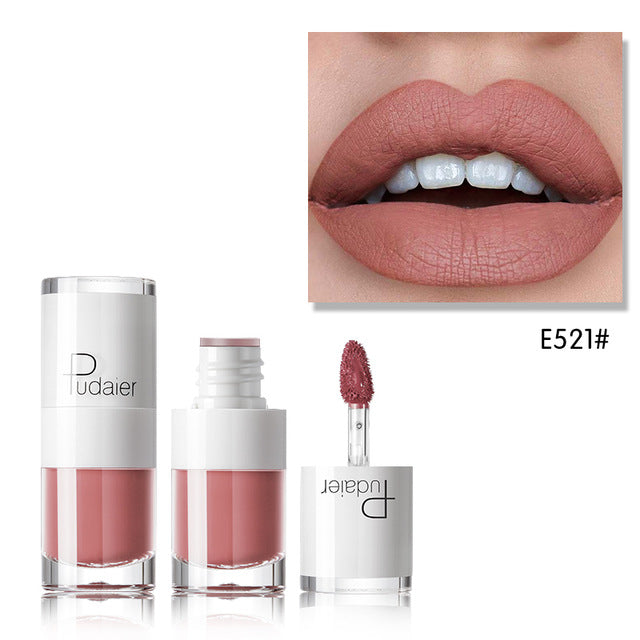 Lipstick 16 color white bottle matte lip gloss lasting moisturizing