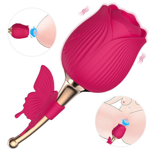 Rose Sucker Sucking Milk Vibrating Vibrating Egg Masturbation Device