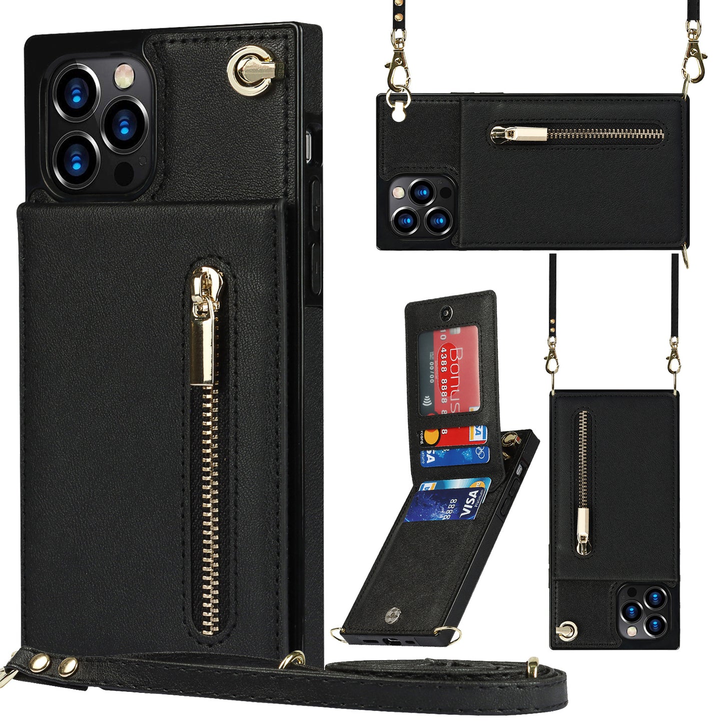 Leather Case Card  12 Messenger Phone Case Explosive Style
