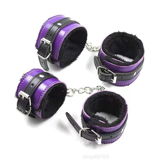 Black And Purple Erotic Bondage 8-piece Set