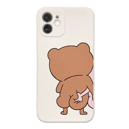 Cheeky Little Bear Bunny Rabbit Cute Cartoon Silicone iPhone Case