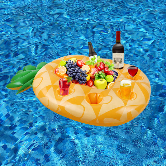 Inflatable Cup Holder Pineapple Drink Holder Swimming Pool Float Bathing Pool Toy Party Decoration Bar Coasters