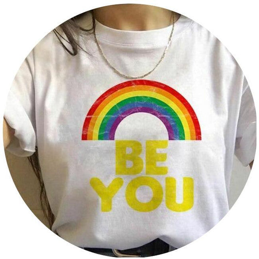Be You Pride Rainbow Digital Printing Short Sleeve T-Shirt