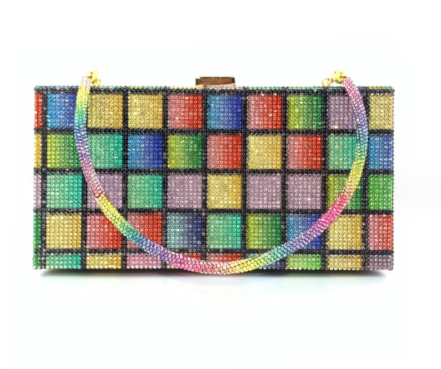 Rhinestone Rainbow Clutch Handbags