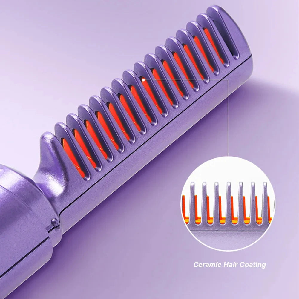 Wireless Fast Heating Negative Ion Straightening Comb