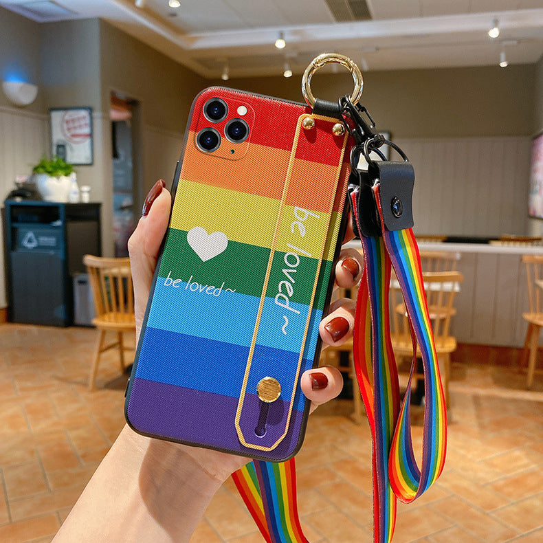 New Rainbow Wrist Stand Phone Case