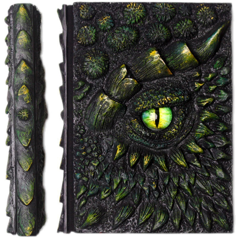 Personalized Embossed Dragon Book Resin Crafts Notebook