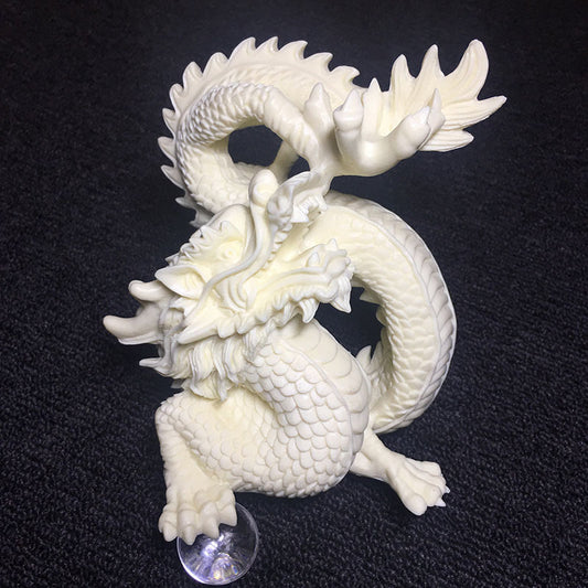 Ivory Fruit Carved Coiling Dragon Play Beads 12 Chinese Zodiac Dragon