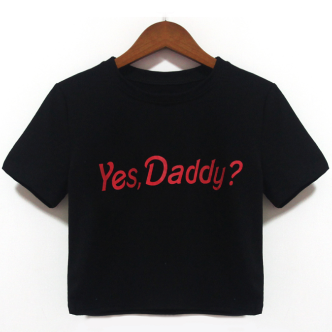 Yes Daddy Crop T-Shirt
