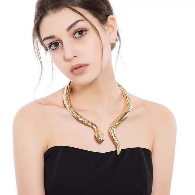 Snake punk choker collar necklace girl