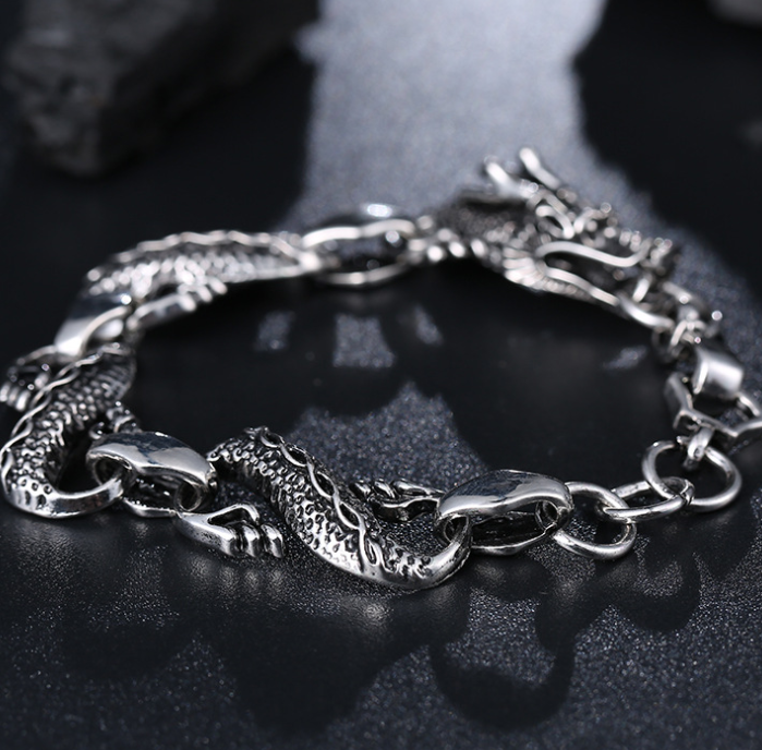New ethnic style men's zodiac dragon bracelets Domineering personality tide men's jewelry
