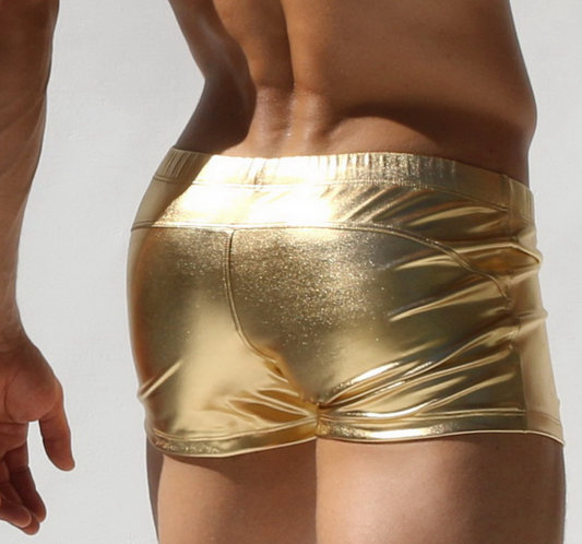 Shorts Gold And Silver Triangle Men's Swimming Trunks Boxer Men's Swimming Trunks