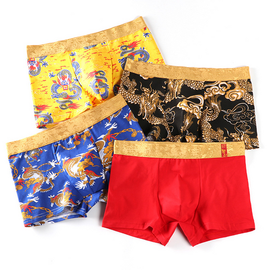 Dragon print boxer shorts