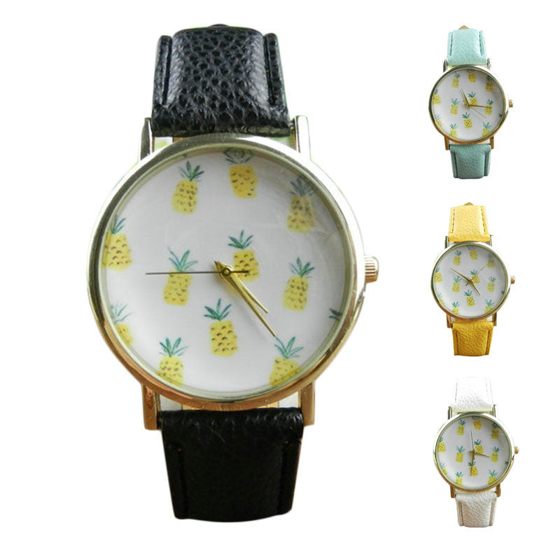 Pineapple pattern watch