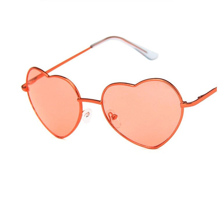Women's Retro Color Gradient Love Sunglasses