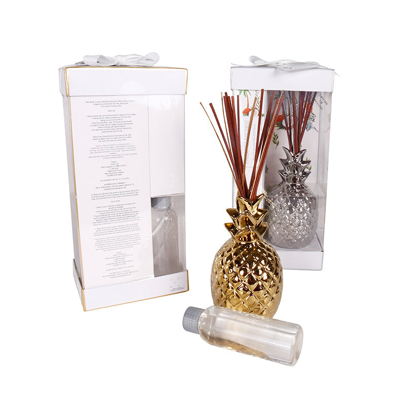 Pineapple ceramic bottle without fire fragrance