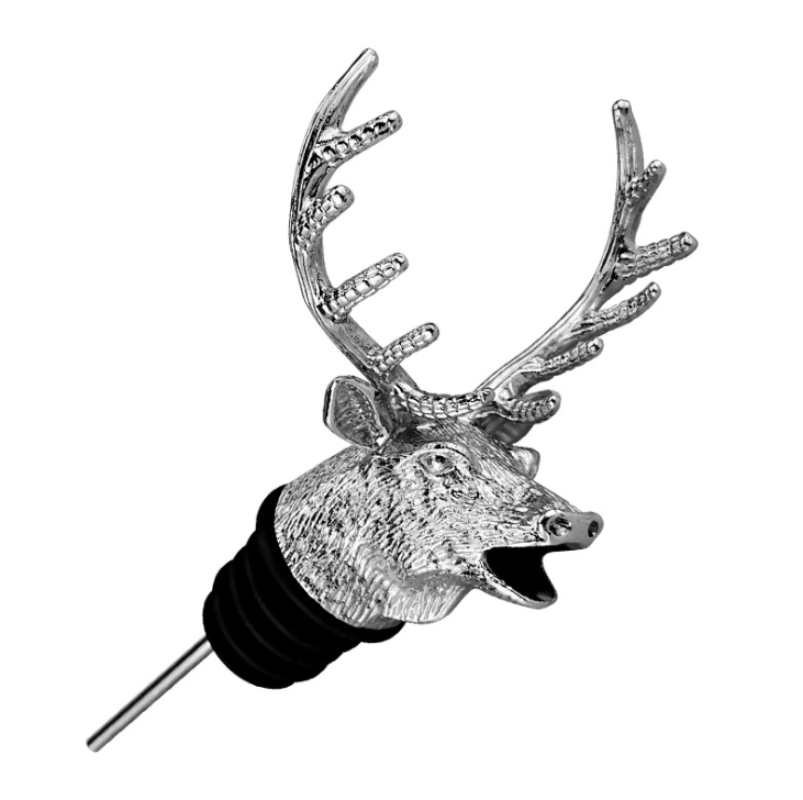 Stainless Steel Stag Head Wine Pourer