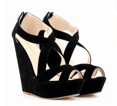 Large size high heels waterproof platform slope OL nightclub hollow women's sandals
