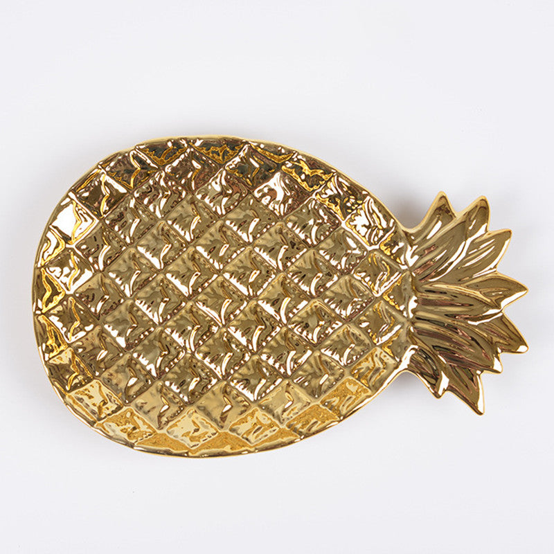 Ceramic Pineapple-Shaped Trinket Tray