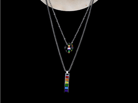 Rainbow Pride LGBT Couple Necklace