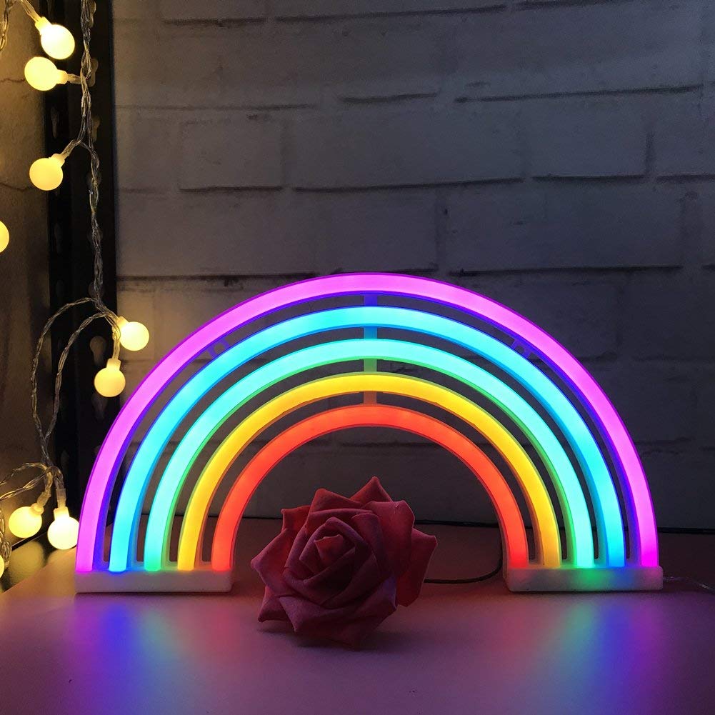 LED wall hanging rainbow neon