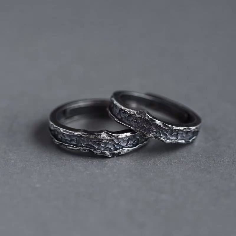 Couple Love Personality Male and Female Thai Silver Ring