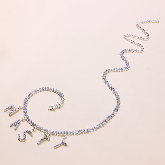 NASTY Letter Anklet Simple Personality Trend Multi-layer