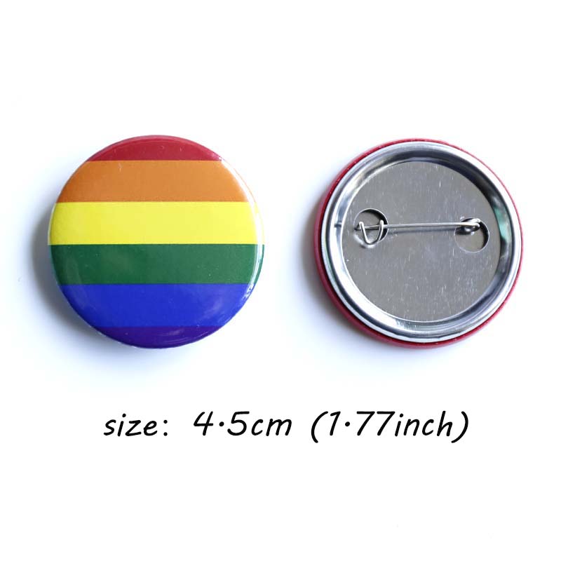 Rainbow Badge Anti-Discrimination Medal Gay Marriage Equality Sign Jewelry Brooch