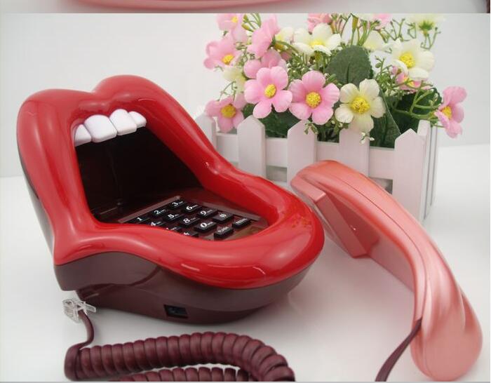 Telephone Sexy Red Lip Phone Fashion Big Mouth Phone Red Lip Love Phone