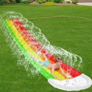Rainbow Cloud PVC Lawn Water Slide