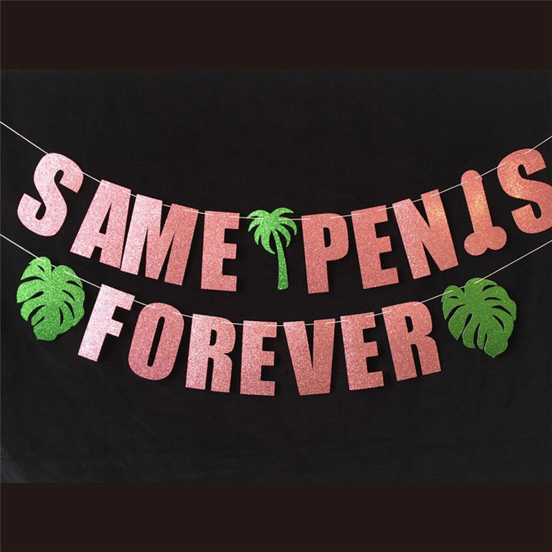 Tropical Theme Bachelorette Party Flag Banners
