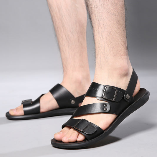 Leather Casual Buckle Sandals