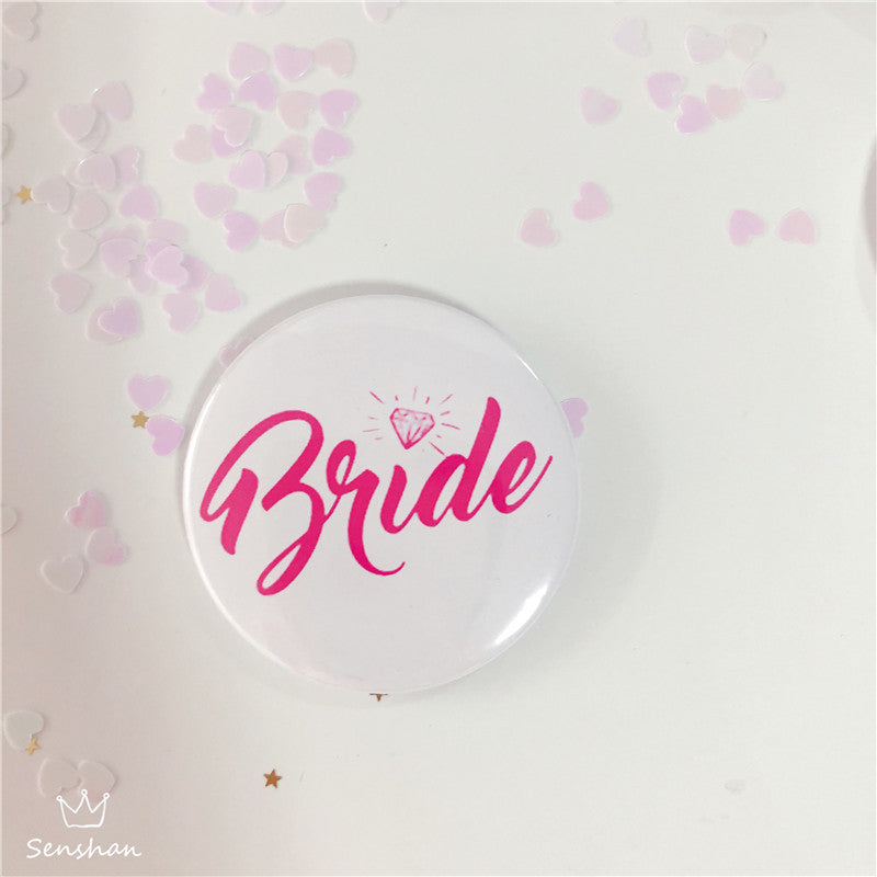 Rose Gold Teambride Badge, Bridal Etiquette Strap, Bachelor Party Bride To Be Strap