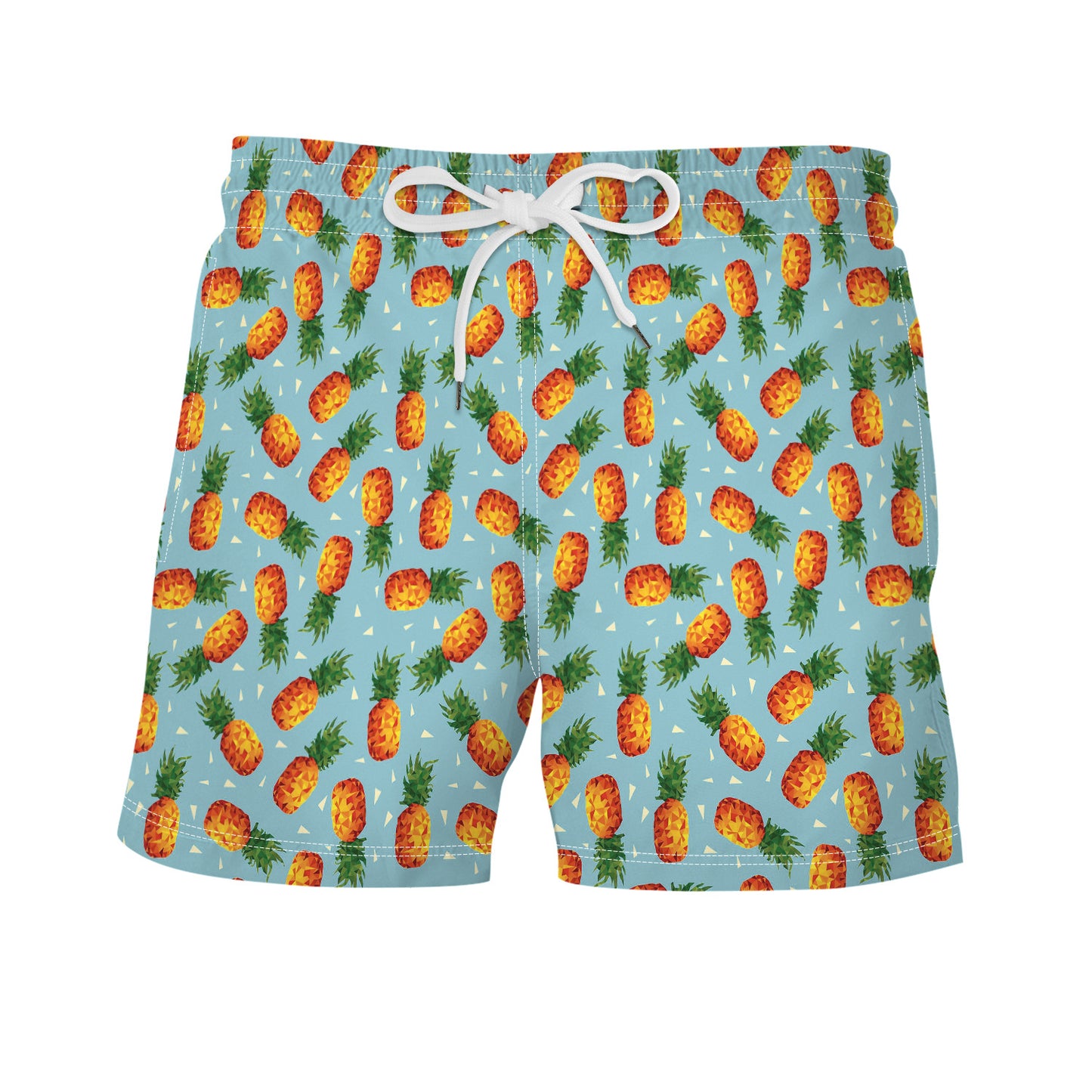 Pineapple Digital Print Men's Beach Shorts
