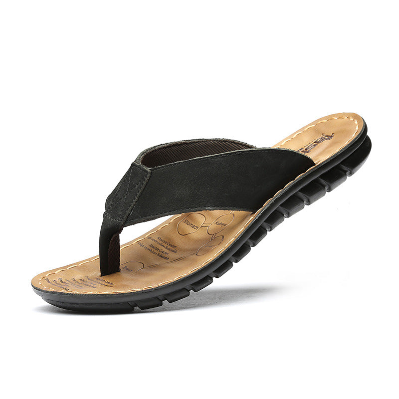 Non-slip Sandals Trend Korean Leather Massage Sandals