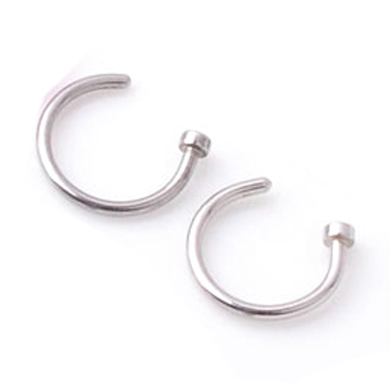 Fashion Creative Titanium Steel C-shaped Nose Ring