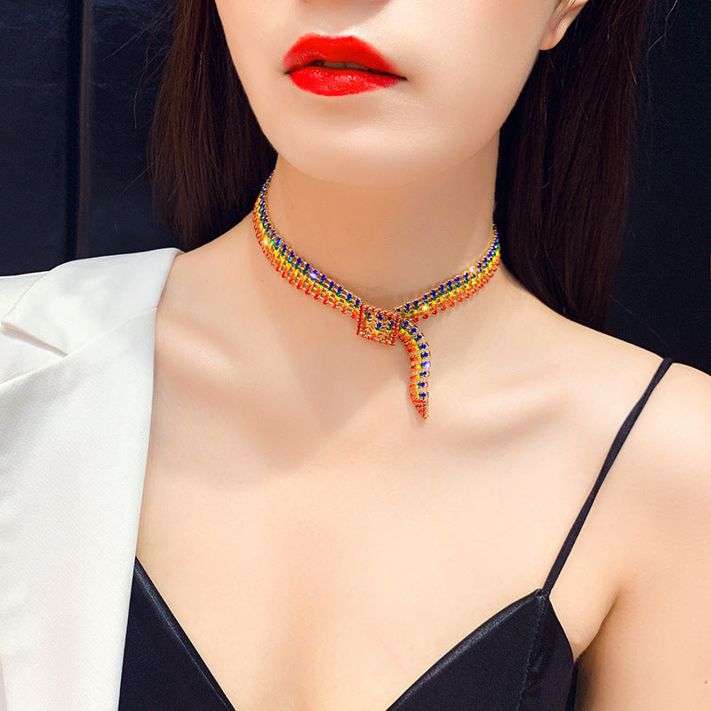 Fashion Full Rhinestone Choker Necklaces For Women