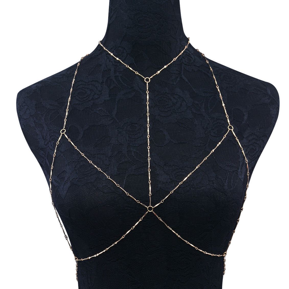 Sexy Trendy Girl Nightclub Body Clothing Chain Handmade Chest Chain Necklace