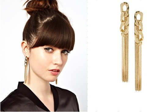 Nightclub hipster earrings Fashion chain tassel earrings