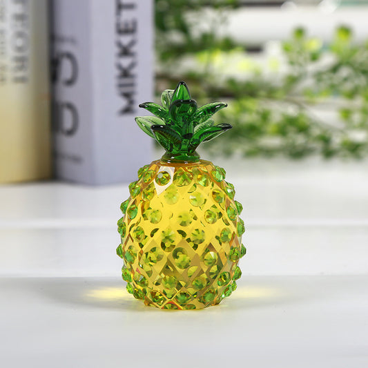 Crystal Pineapple Shape Car Decoration Quality Smooth Fruit Car Interior Car Accessories