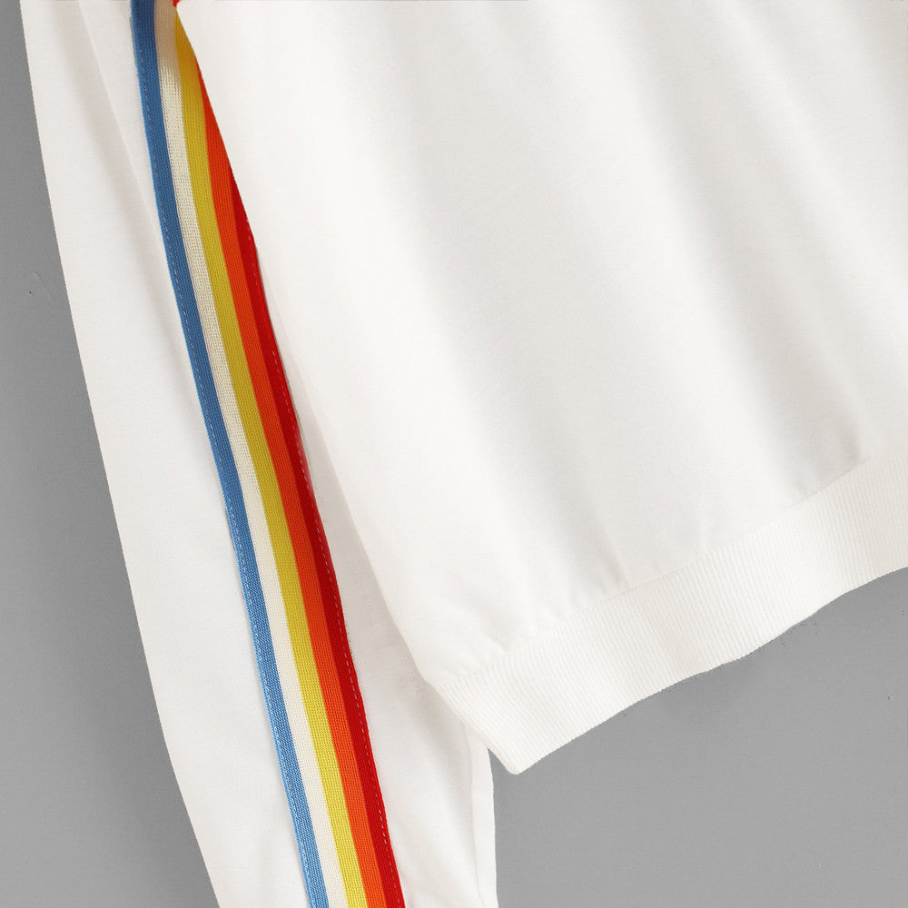 Rainbow Long Sleeve Zipper Sweatshirt