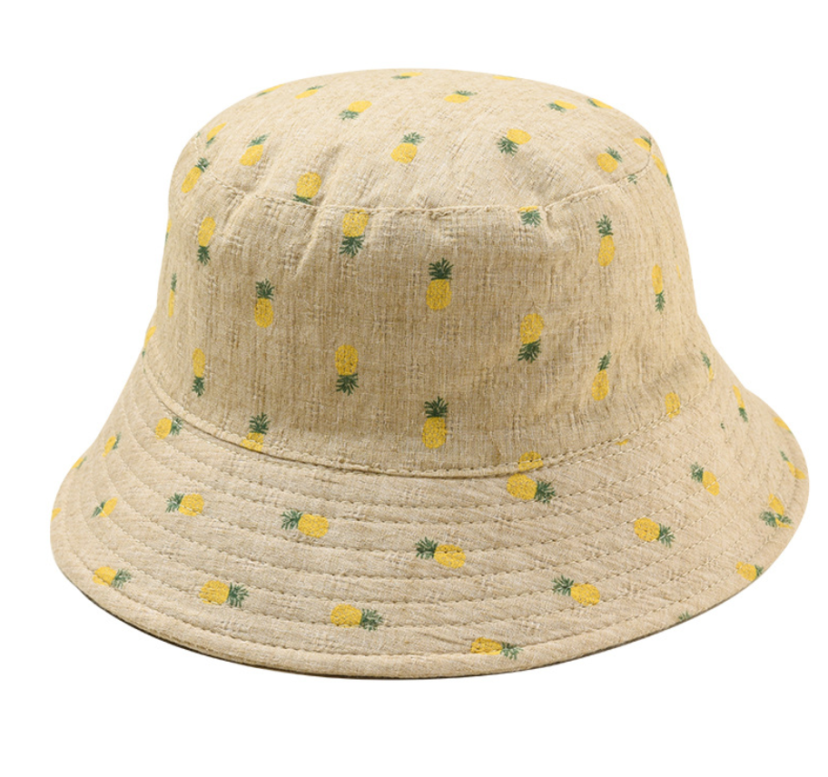 Small pineapple pattern fisherman hat