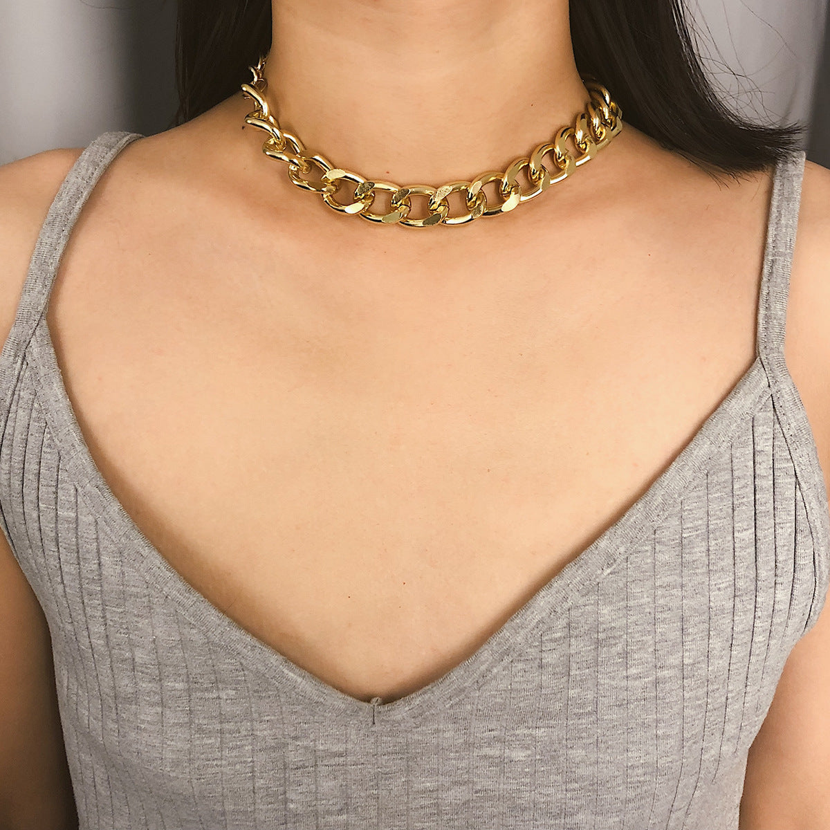 Choker exaggerated punk style lady necklace