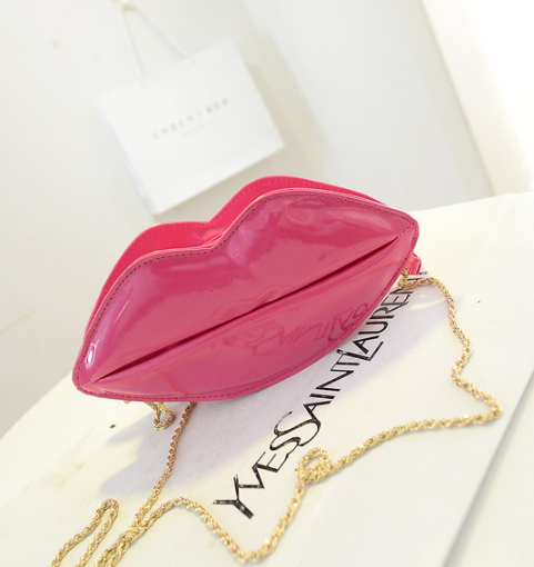 2021 summer new lips mini bag fashion casual handbags shoulder slung chain bag