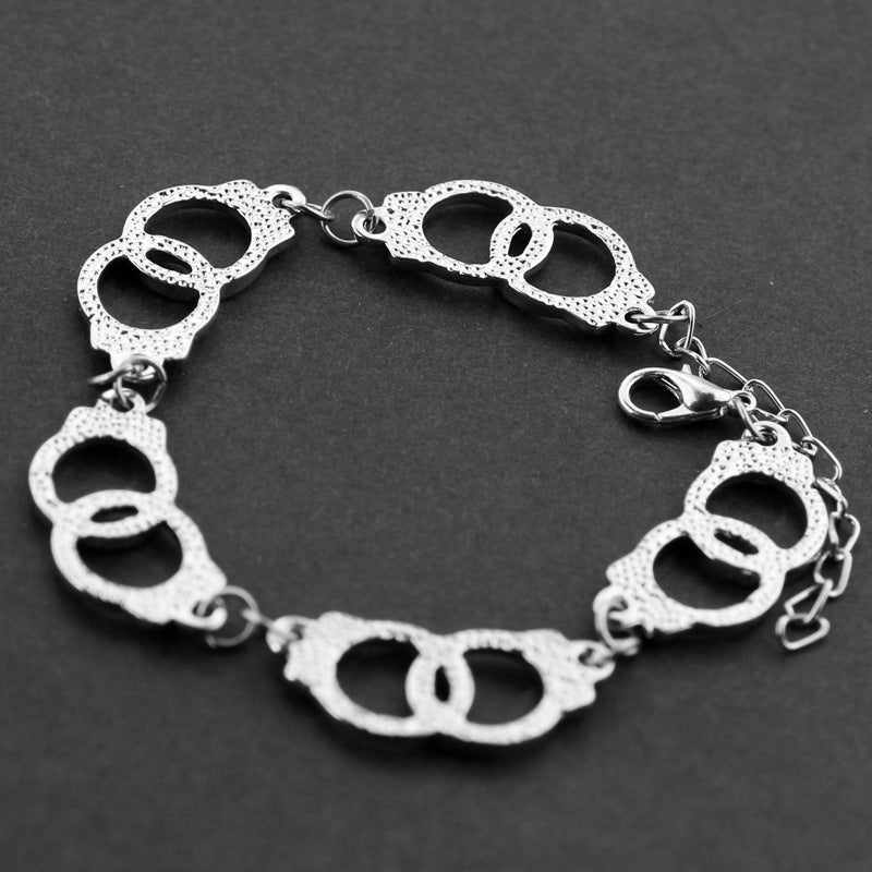 Movie Peripheral 50-Degree Grey Personality Handcuffs Bracelet